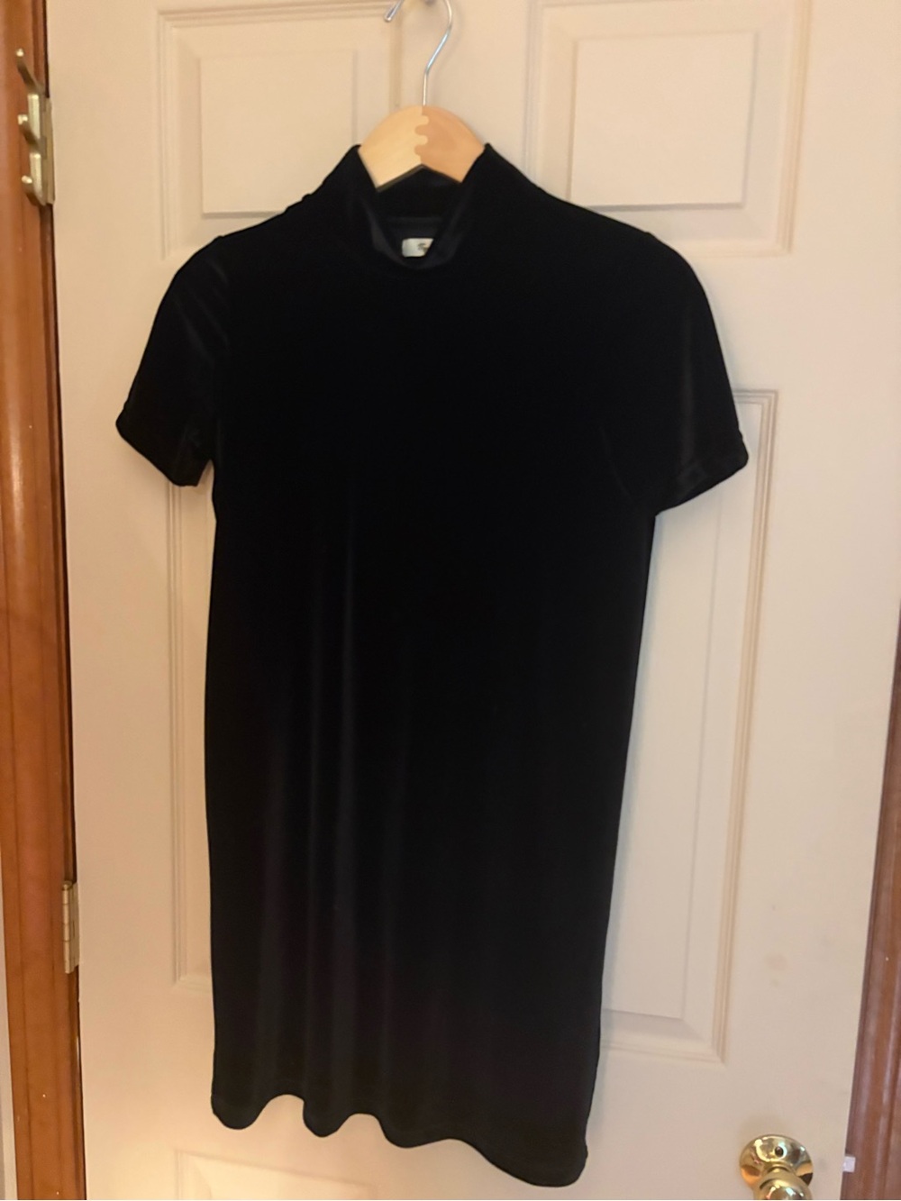 Madewell Black Velvet Dress